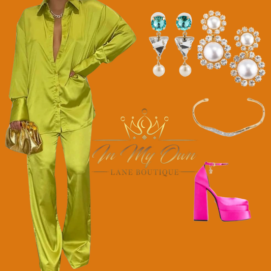 “Try Me” Satin 2pc Set
