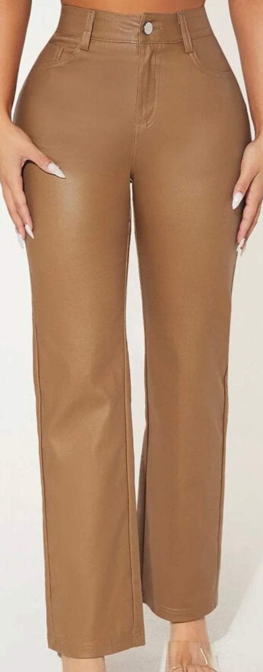 “Brown Suga” Faux Leather Pants