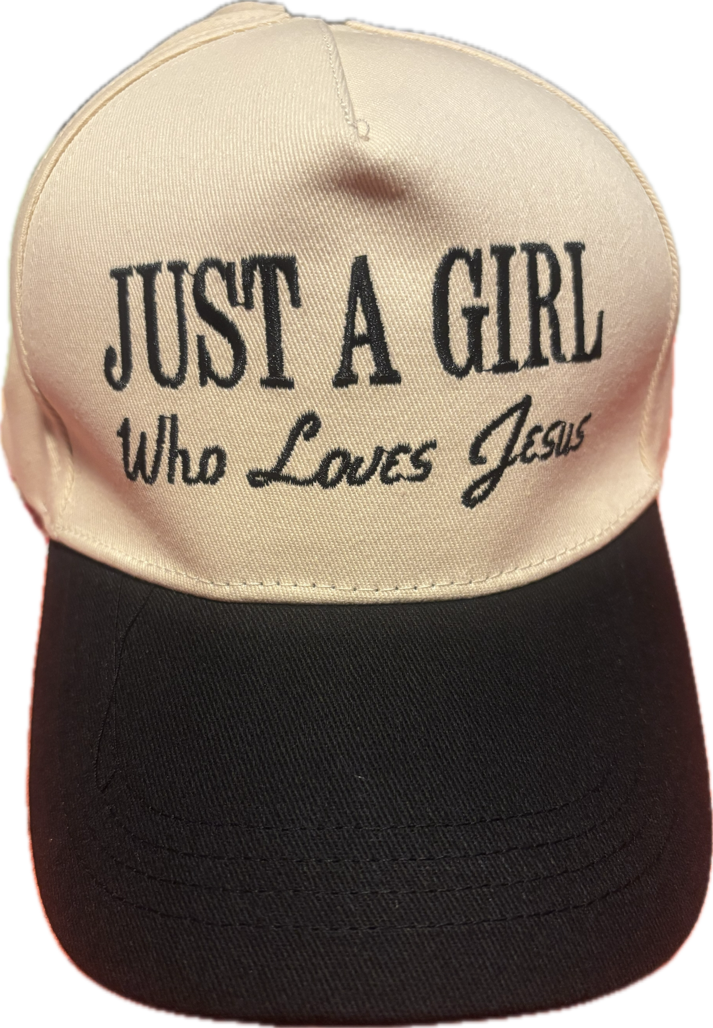 “Just a Girl Who Loves Jesus” Trucker Hat