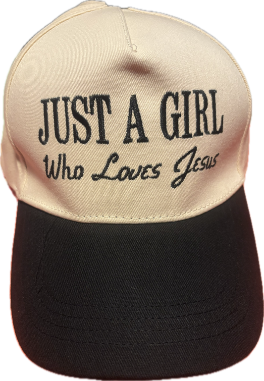 “Just a Girl Who Loves Jesus” Trucker Hat